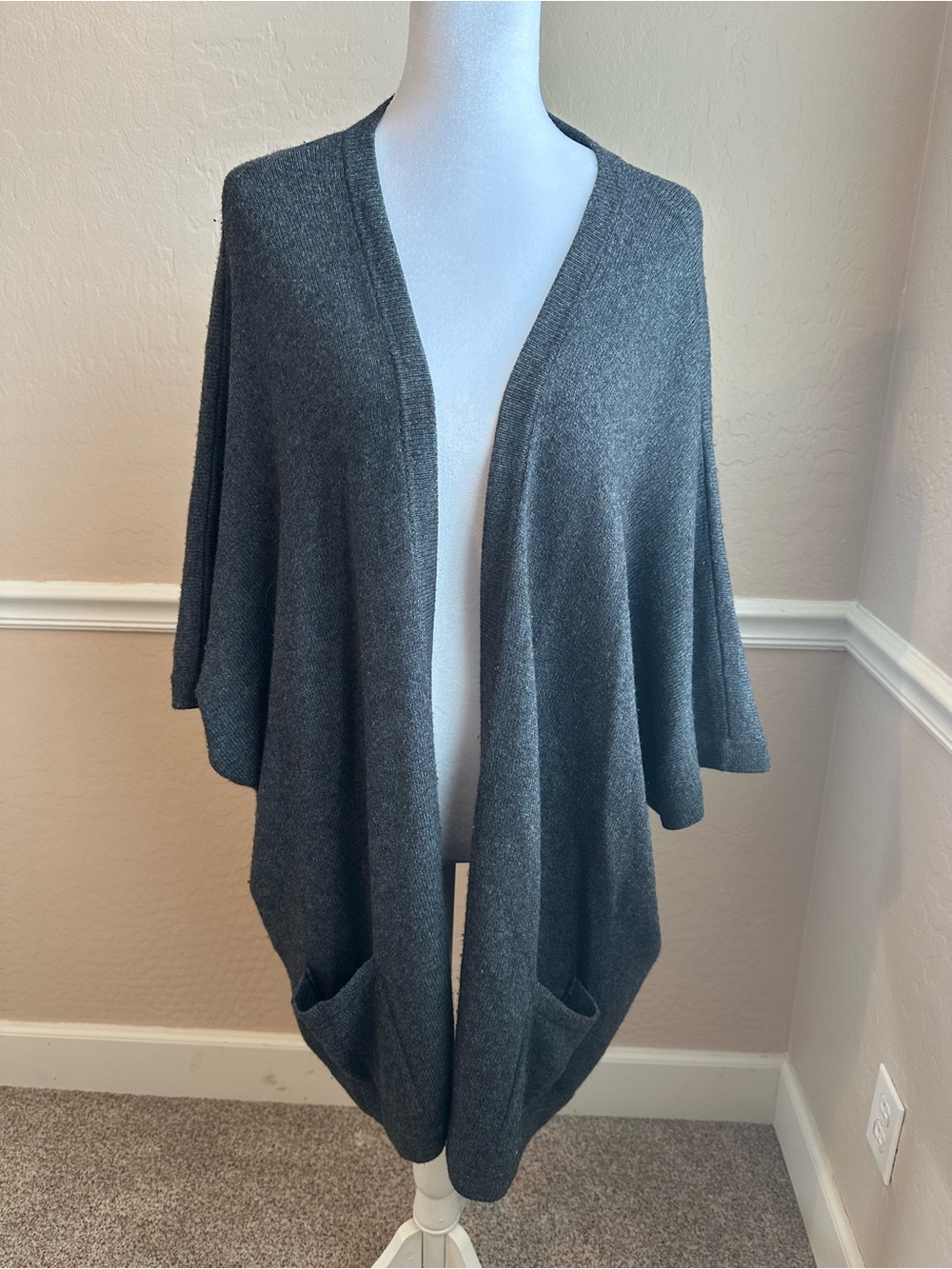 BCBGMaxAzria Charcoal Open-Front Women’s Cardigan